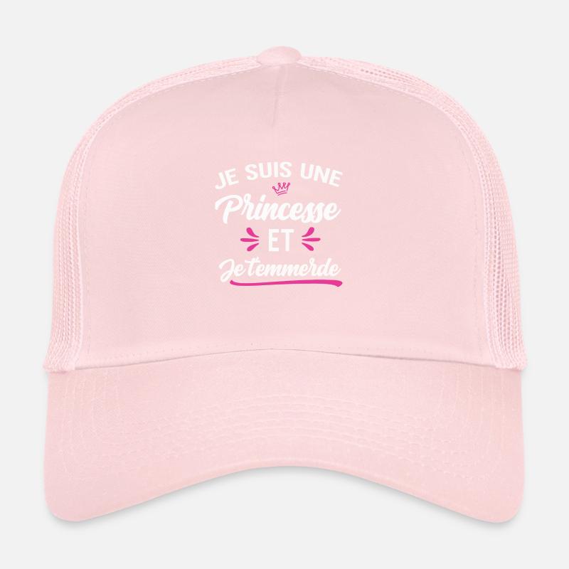 Je suis une princesse et je t'emmerde provoque Casquette trucker 