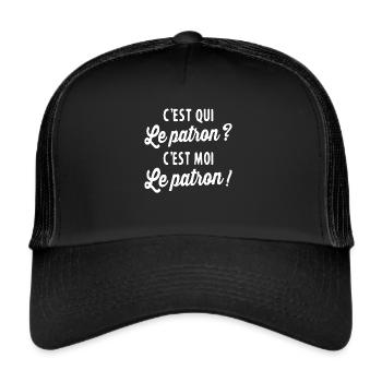 C'est Qui Le Patron C'est Moi Le Patron - Casquette trucker  - noir/noir - Devant