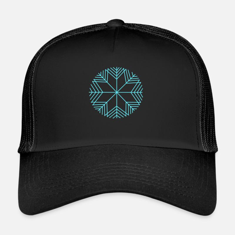 Flocon de neige - Casquette trucker - noir/noir