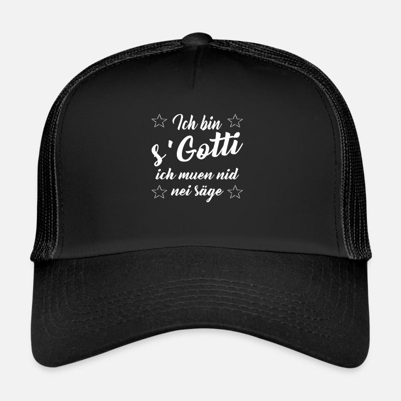 Lustiges Schweizer Gotti Götti Geburt Geschenkt Trucker Cap