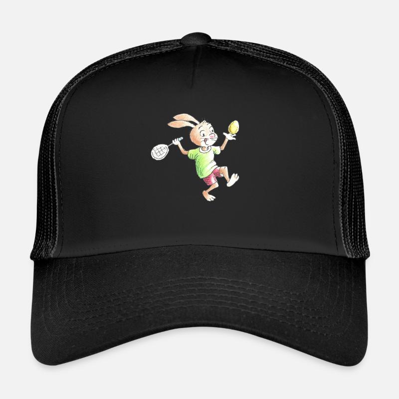 Rabbit child with tennis racket Trucker Cap
