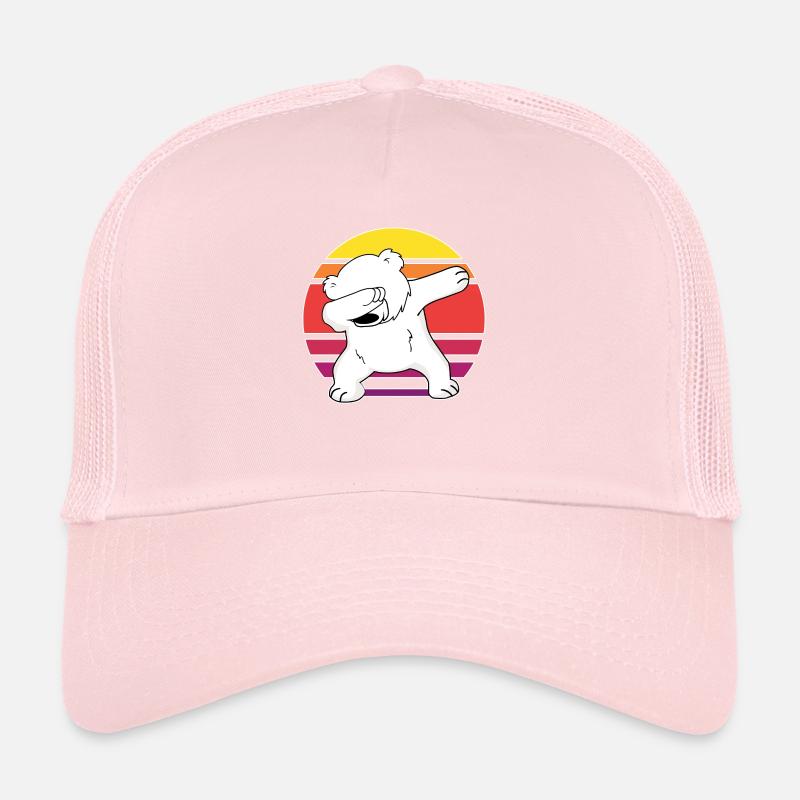 dab dabbing polar bear cool bear climate polar bear art Trucker Cap