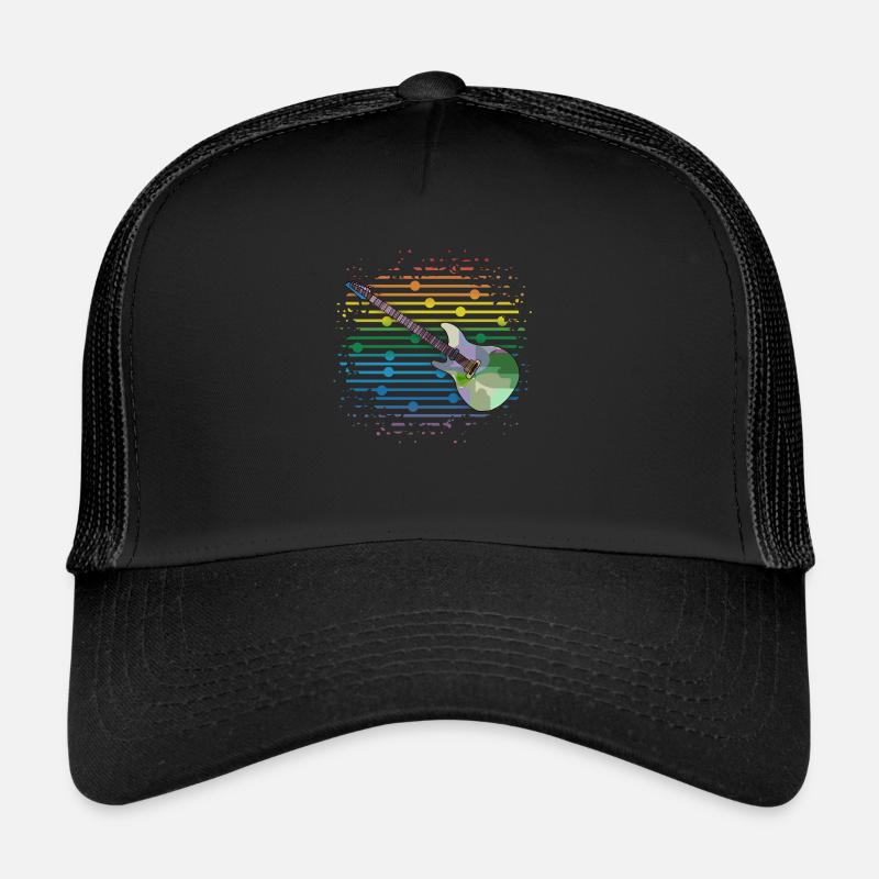 Gitarre - Trucker Cap - Schwarz/Schwarz