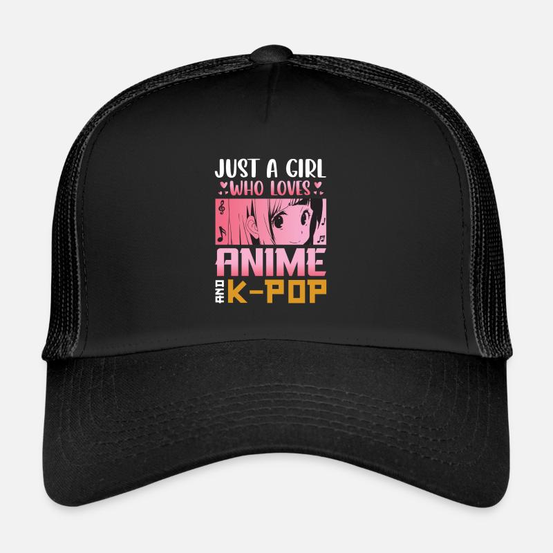 K-Pop Corée Pop Pop Musique Sud Corée Du Sud Musique coréenne - Casquette trucker  - noir/noir