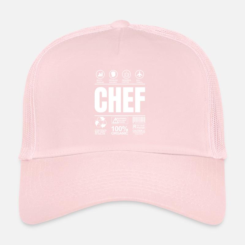 Chef Beanie Chef Kitchen Five Stars Gold 5 Trucker Cap