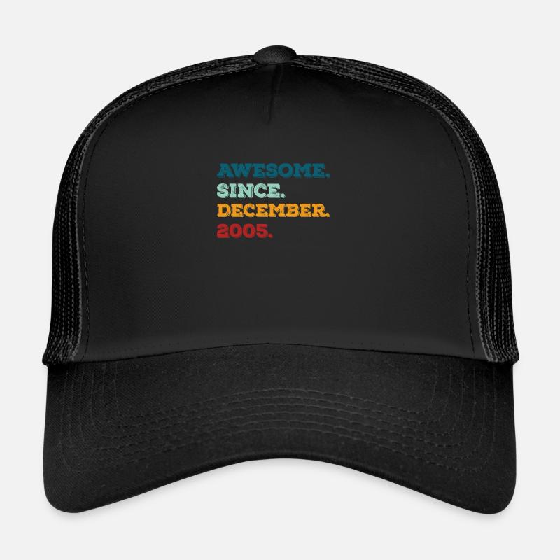 Anniversaire Décembre 2005 Né Année de naissance Casquette trucker 