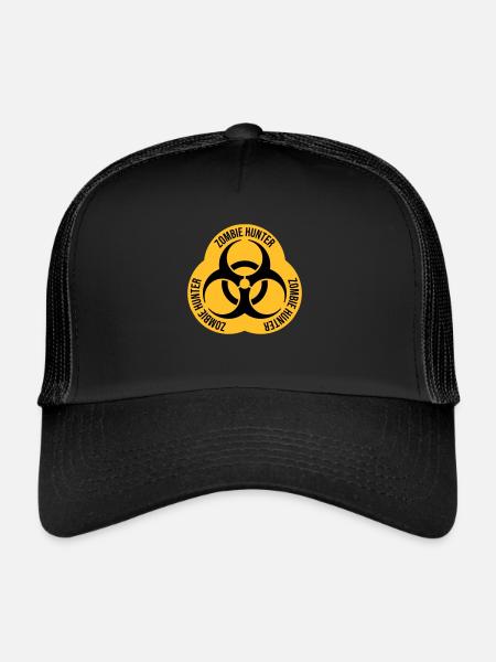 zombie hunter Halloween quote - Trucker Cap - black/black - Front