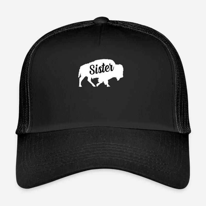 Bison Bruder Rind Büffel Zoo Vater Schwester Bauer Trucker Cap