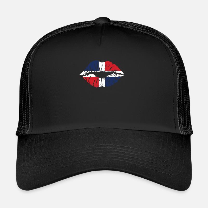 Drapeau du drapeau du cœur de la République dominicaine Casquette trucker 