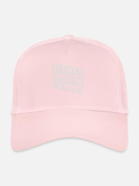 you disagree with me - Trucker Cap - pale pink - Front