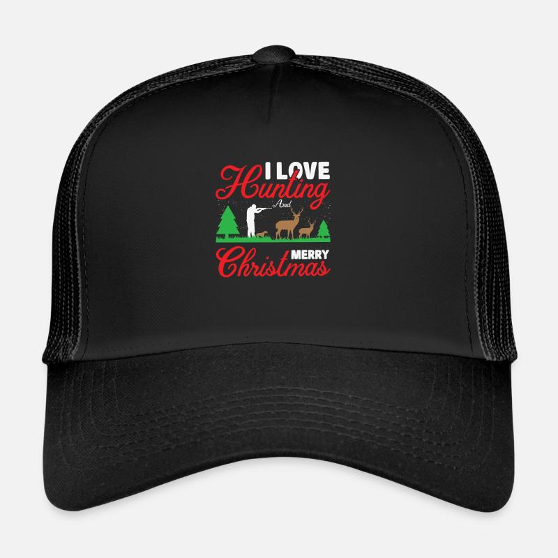 Chasseur d’arbres de Noël Chasseur de Noël Cadeau de Noël Casquette trucker 