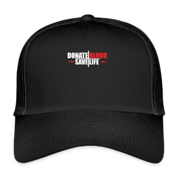 Don de sang Dons de sang Donneurs de sang - Casquette trucker  - noir/noir - Devant