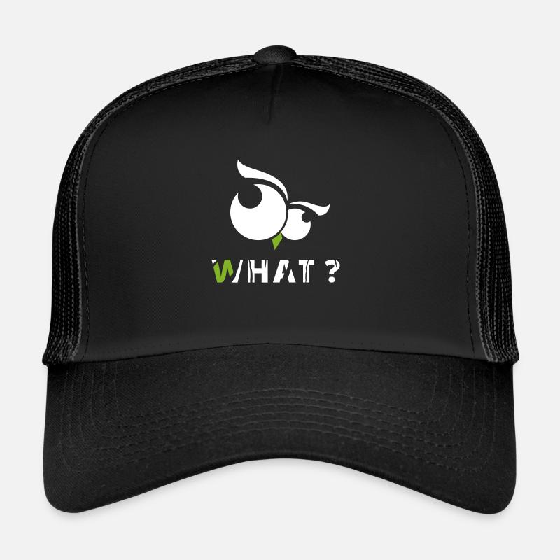 GOWILD Eule What? - Trucker Cap - Schwarz/Schwarz