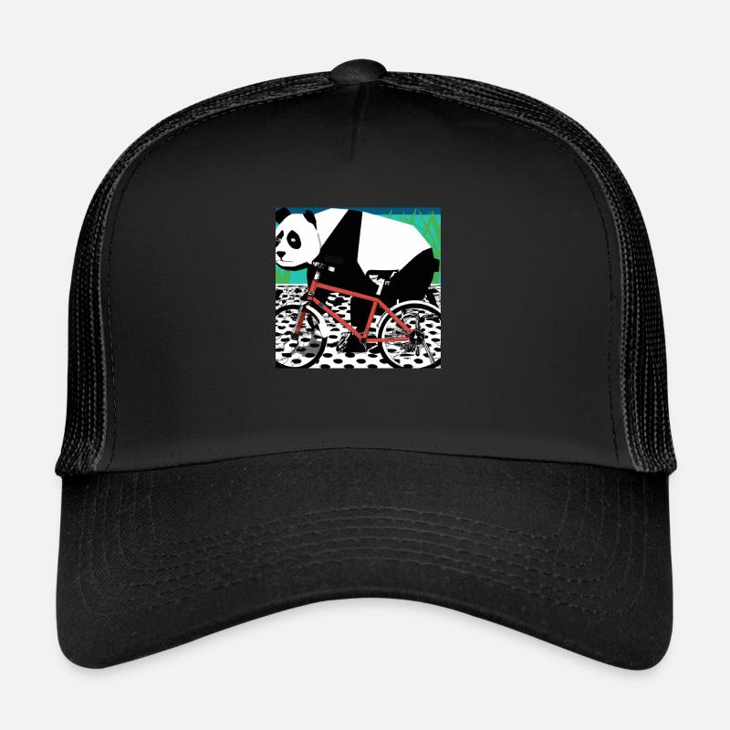 Panda sur le vélo Casquette trucker 
