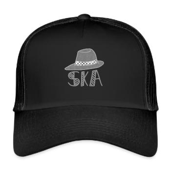 Ska Hat Trilby - Trucker Cap - Schwarz/Schwarz - Vorne