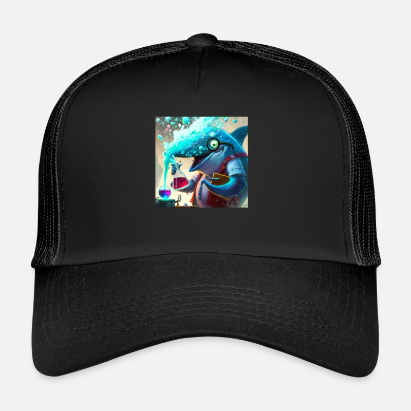 Mad dolphin scientist experimenting Trucker Cap