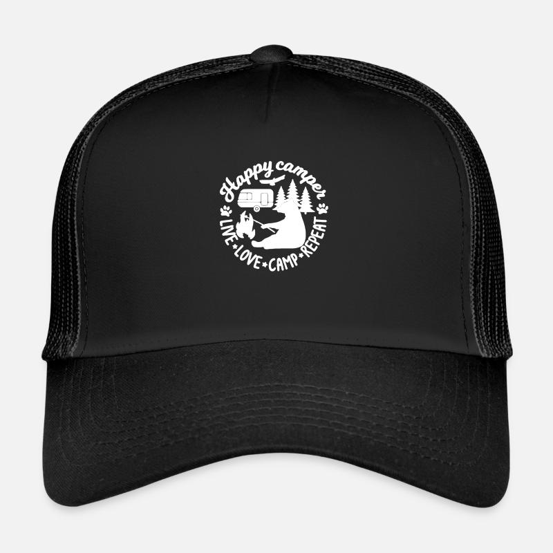 Camping - Casquette trucker  - noir/noir