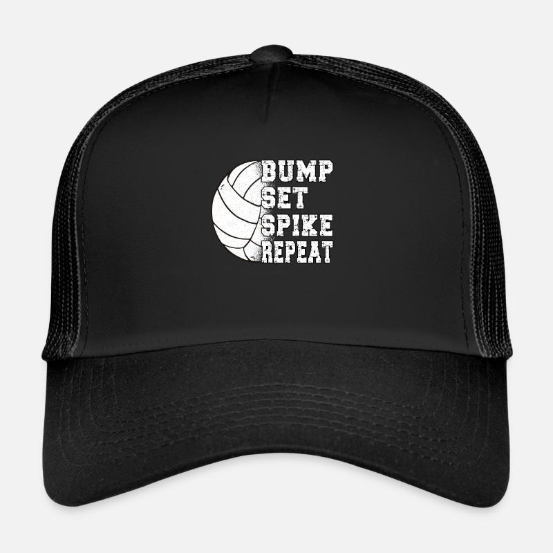 Playing Volleyball - Bump Set Spike Repeat Trucker Cap