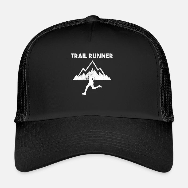 Trail Runner Running Joggen Jogger I Geschenk - Trucker Cap - Schwarz/Schwarz