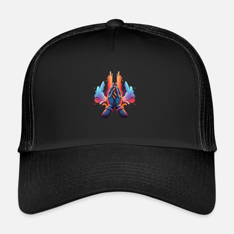 Main 2 - Casquette trucker  - noir/noir