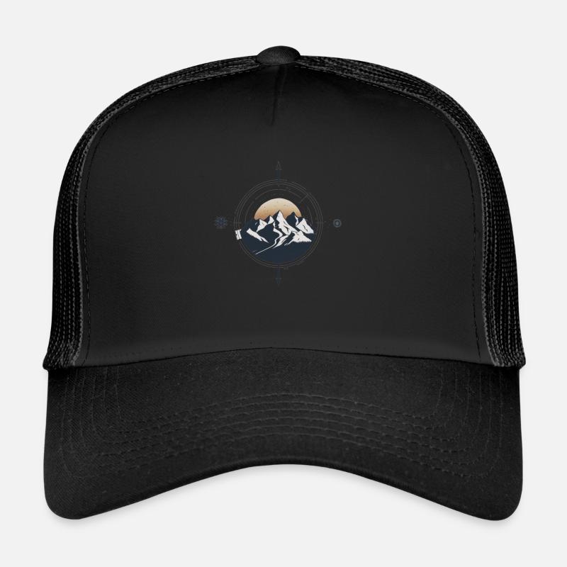 Mountain Compass Hike - Trucker Cap - black/black