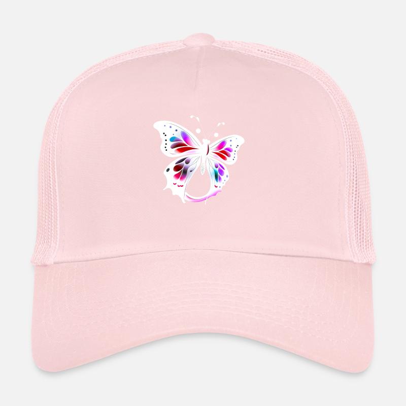 Papillon multicolore Casquette trucker 