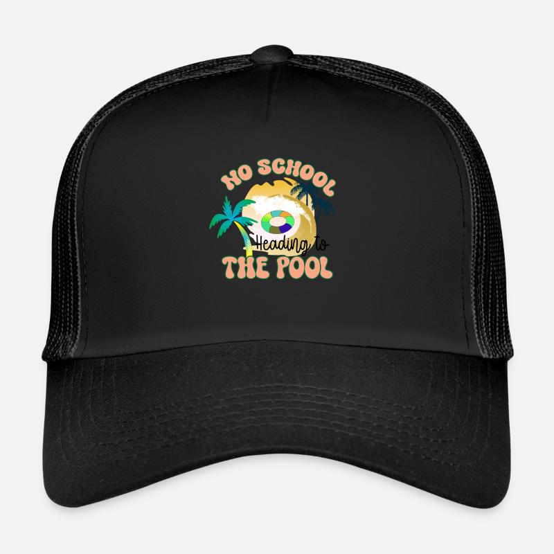 Heading to the pool - Trucker Cap - black/black