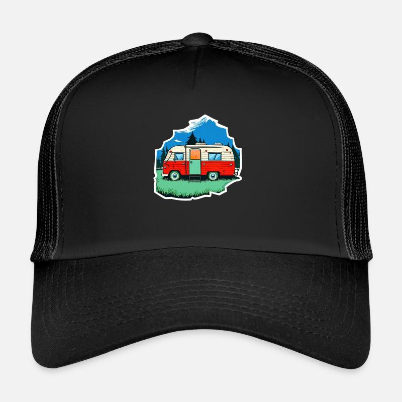 vintage camper car Trucker Cap