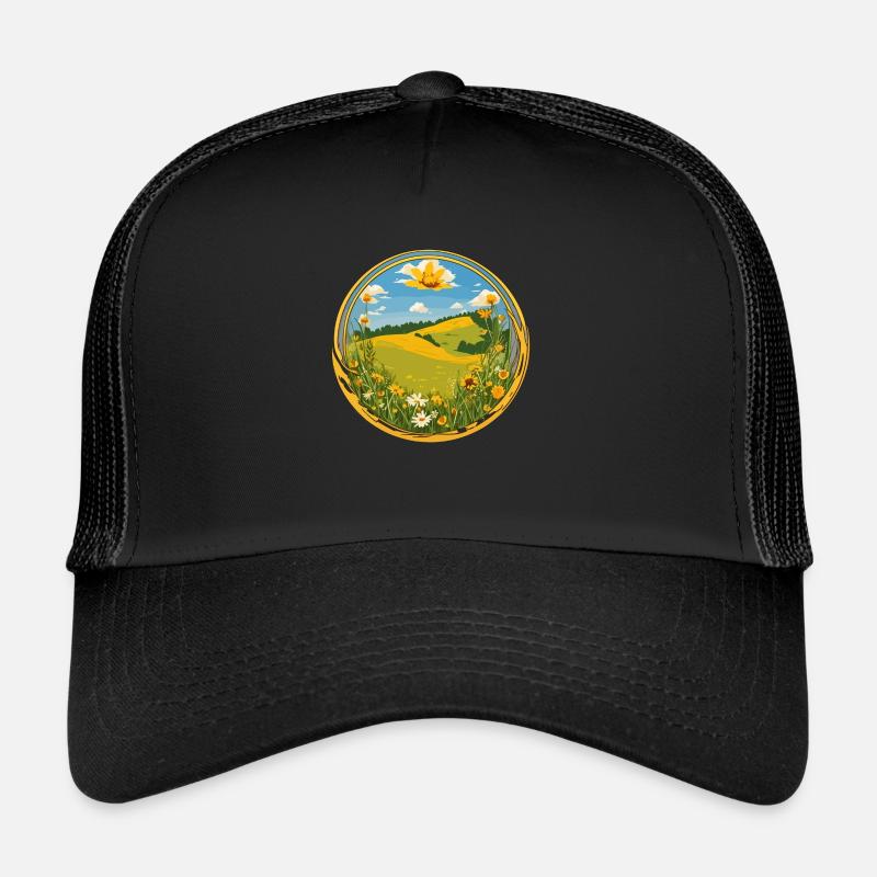 Blooming springtime - Trucker Cap - black/black