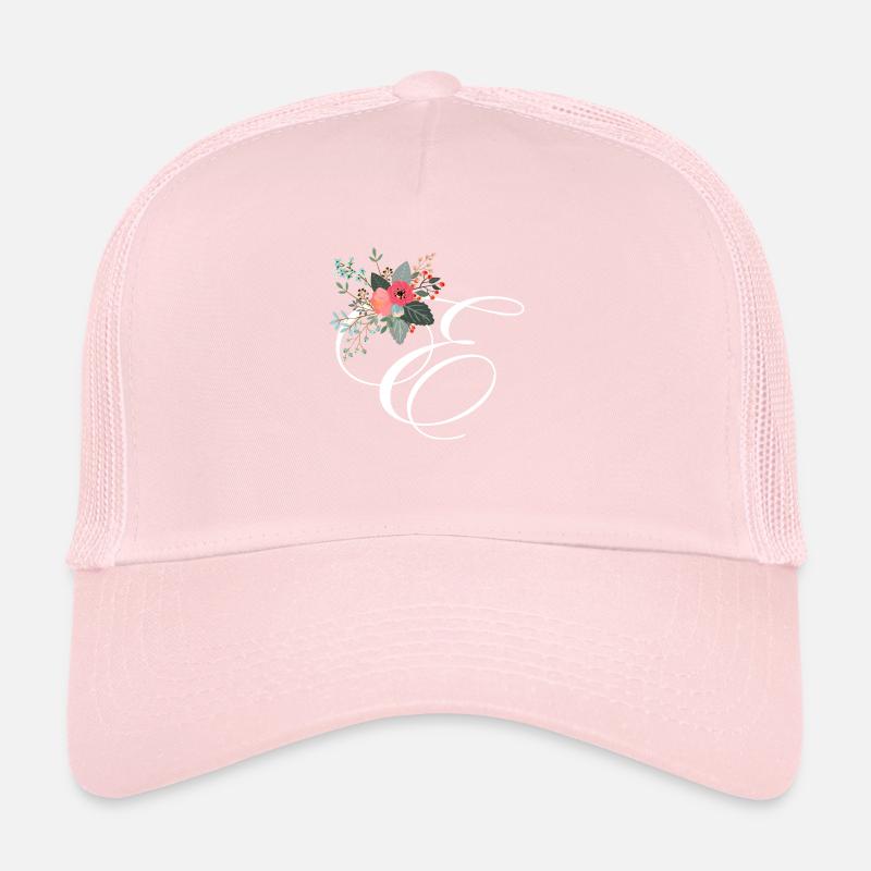 Letter e fleuris Trucker Cap