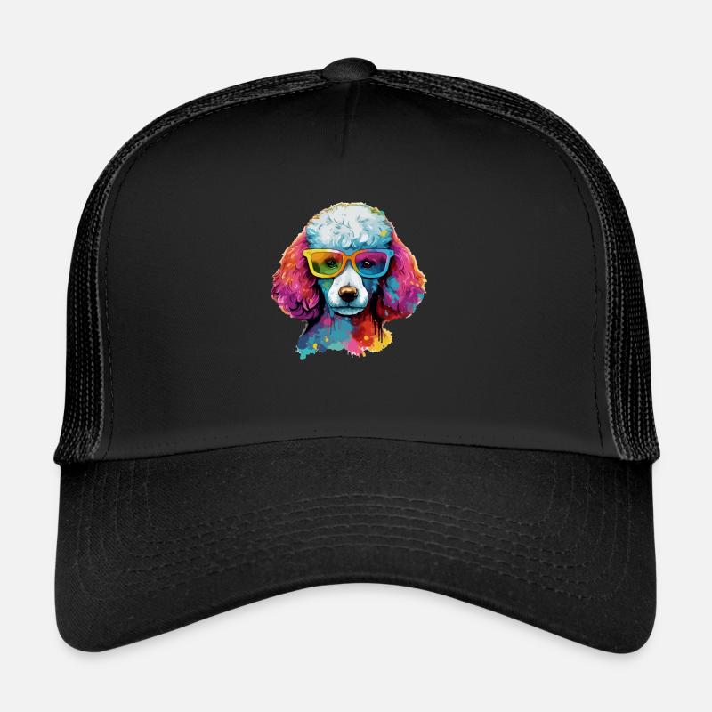Lulu der Pudel - Trucker Cap - Schwarz/Schwarz