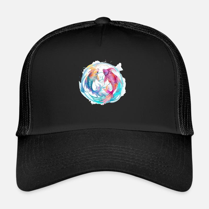 Les poissons bleu et rose Casquette trucker 