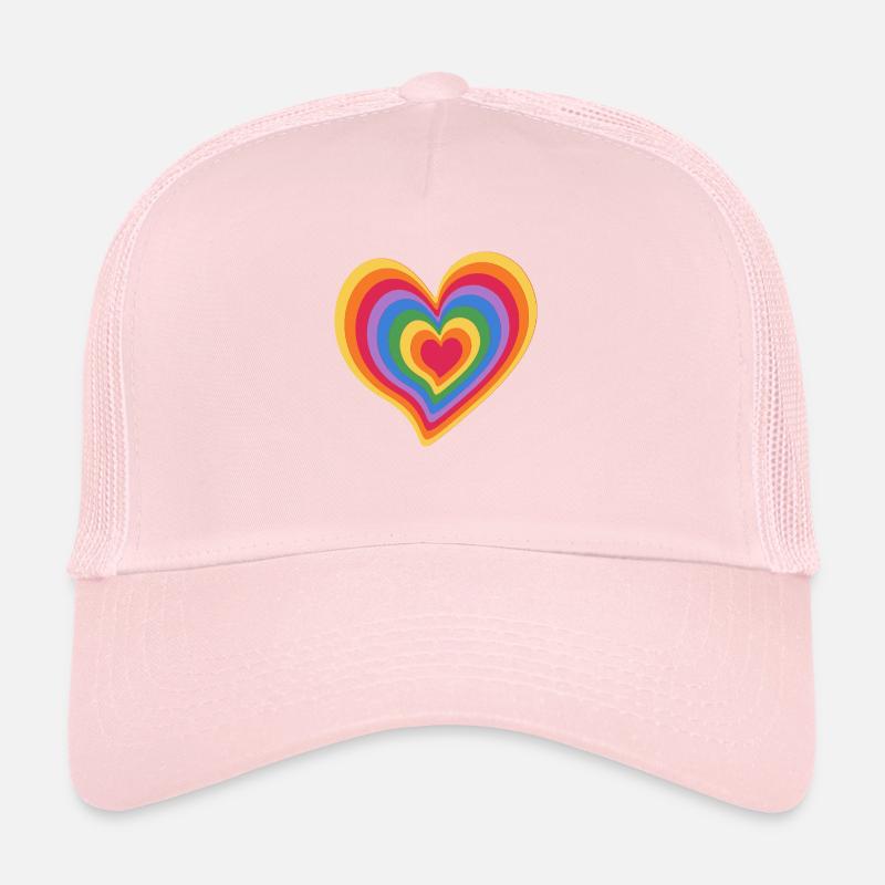 Regenbogen-Herz Trucker Cap