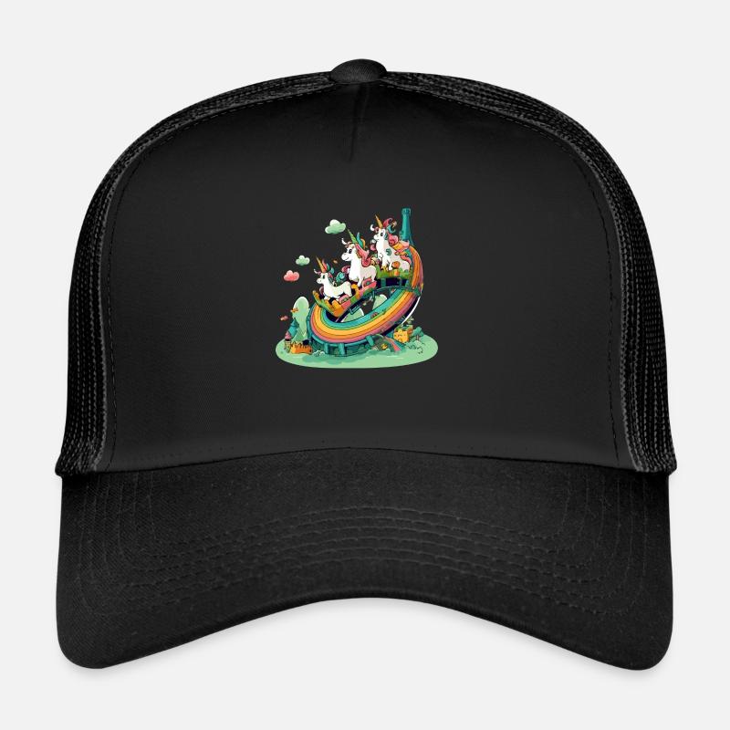 Unicorns in rainbow land Trucker Cap