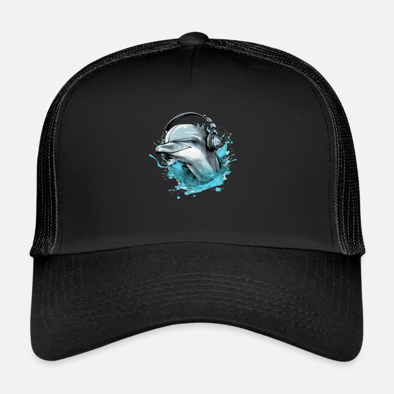 Riki the audiophile dolphin Trucker Cap