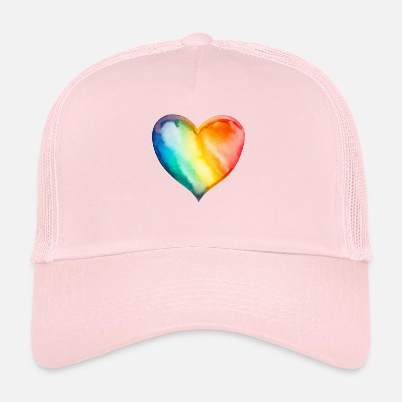 Cœur arc-en-ciel Casquette trucker 