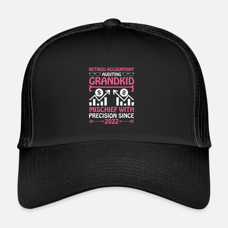Grand-mère à la retraite Pensioner Comptable Banque Casquette trucker 