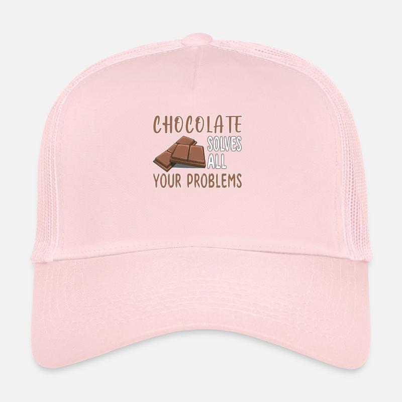 Chocolate solves all your problems - Schoko Trucker Cap