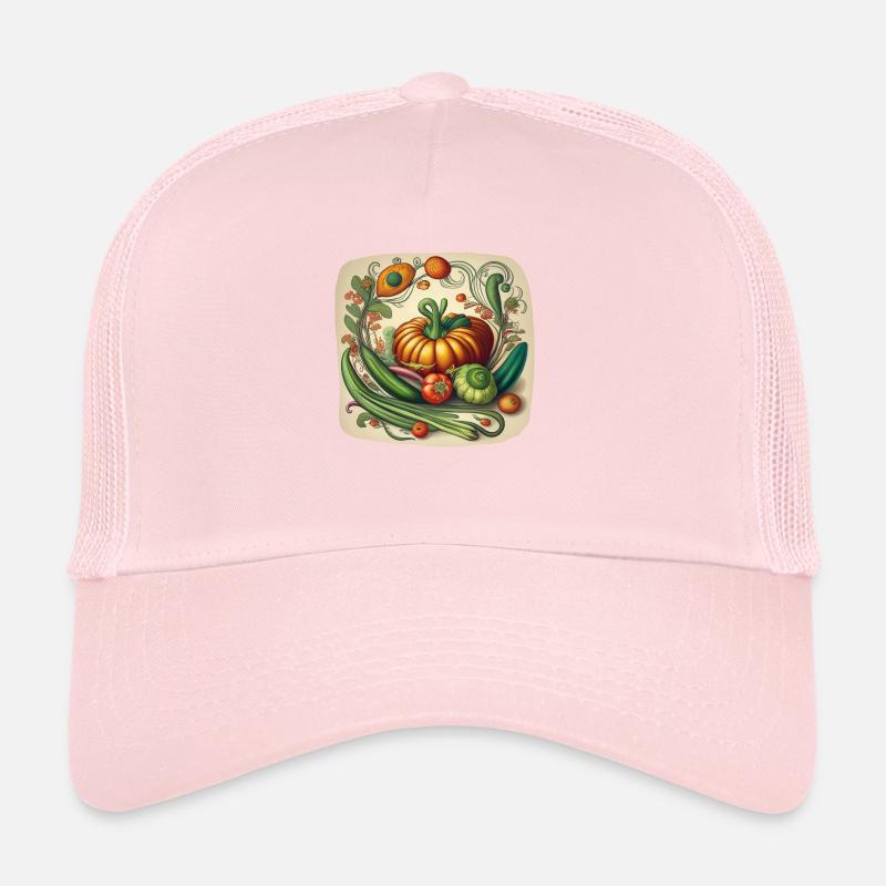 Art nouveau vegetables composition Trucker Cap