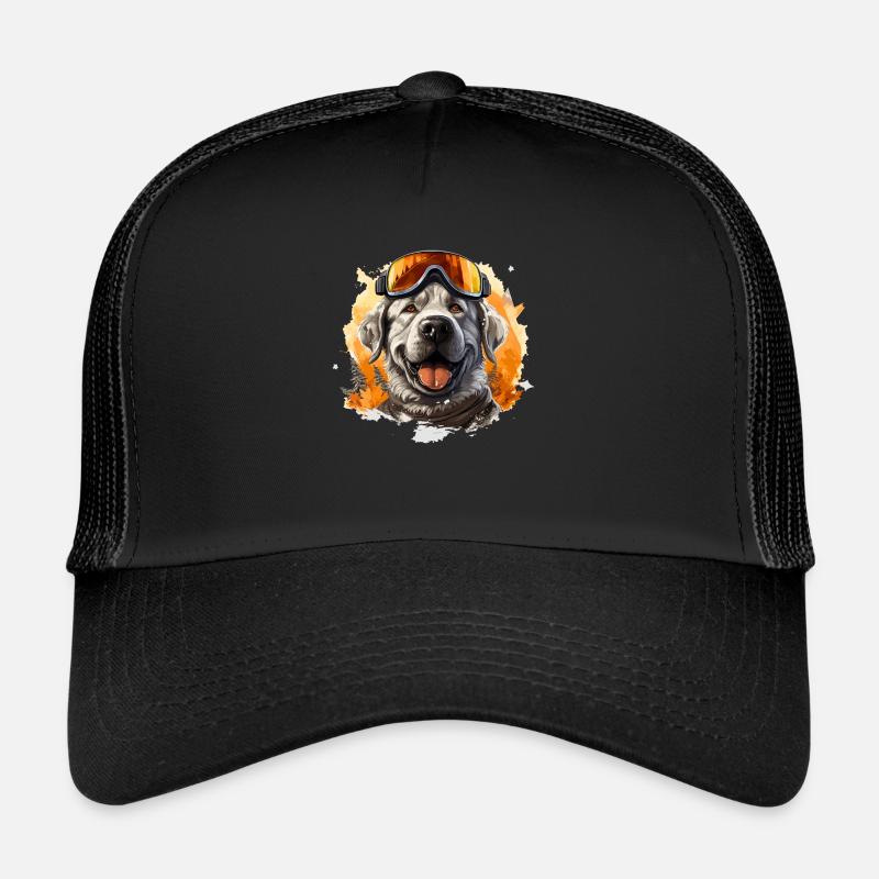 Kangal Ski Elegance: Vector Winter Warrior T-Shirt Trucker Cap