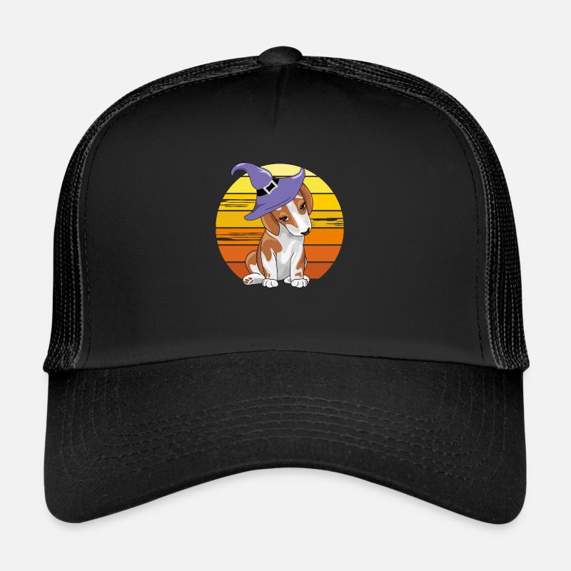 Mignon beagle timide en chapeau Casquette trucker 