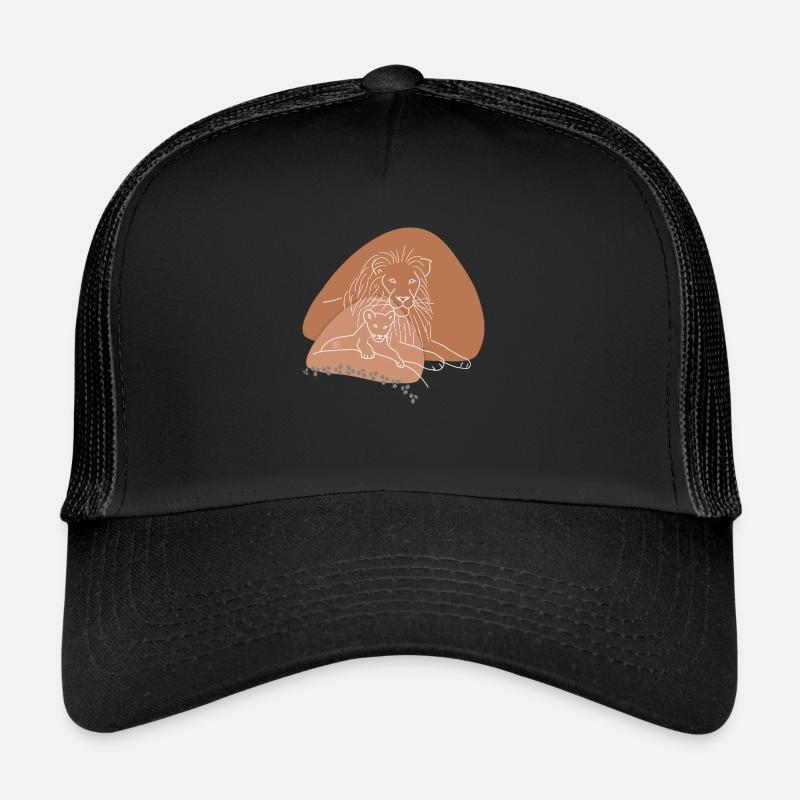 "Löwe", Boho Line Art Design, Serie „Big 5“ Trucker Cap