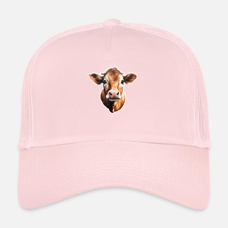 Cow's Head Charm: Rural Chic Trucker Cap