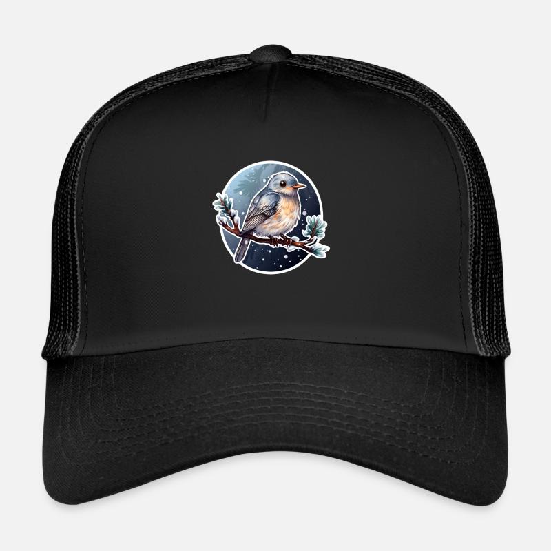 Oiseau mignon en hiver Casquette trucker 