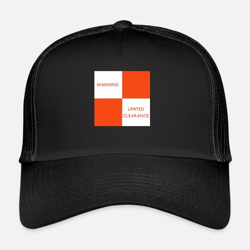 Railway Limited Clearance warning sign - Trucker Cap - black/black