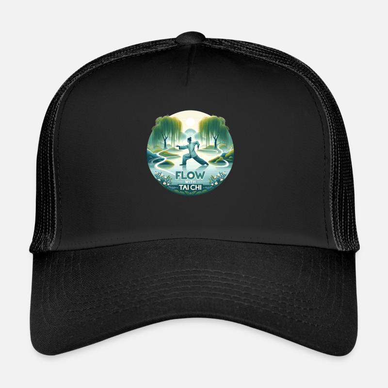 "Flow with Tai Chi" - Tranqu Tai Chi Design Trucker Cap