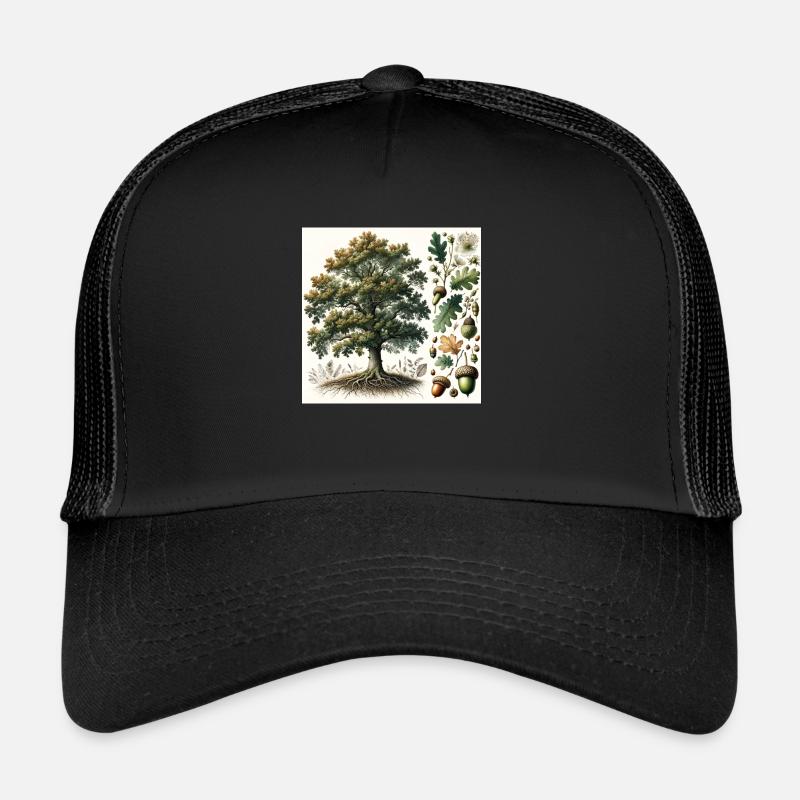 Eiche Botanik - Trucker Cap - Schwarz/Schwarz