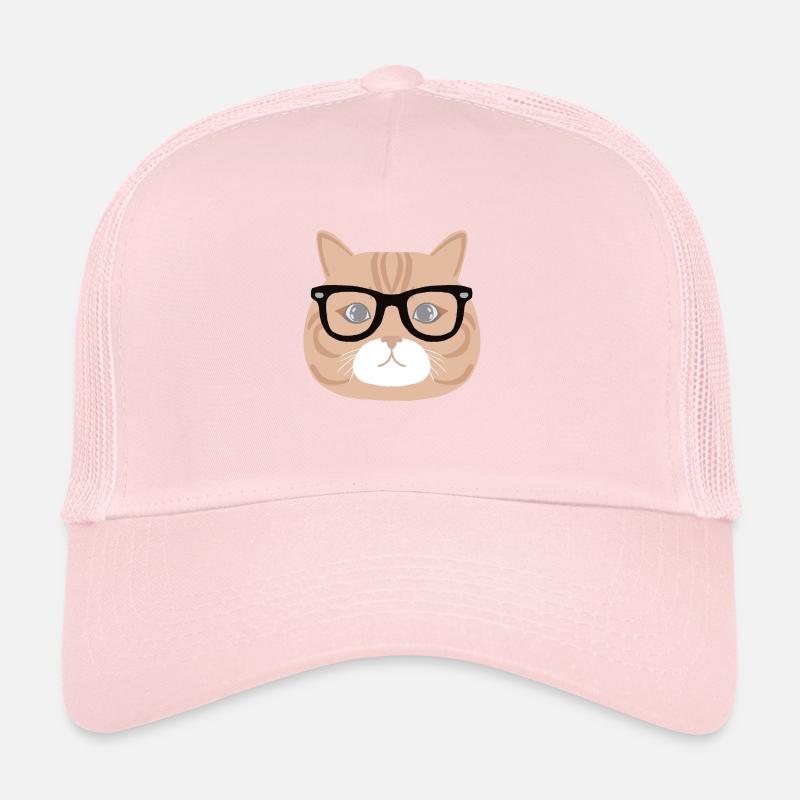 Chat à lunette Casquette trucker 