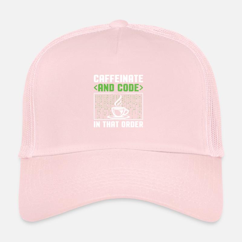 Café Codage Programmeur Codeur Développeur Nerd Coff Casquette trucker 