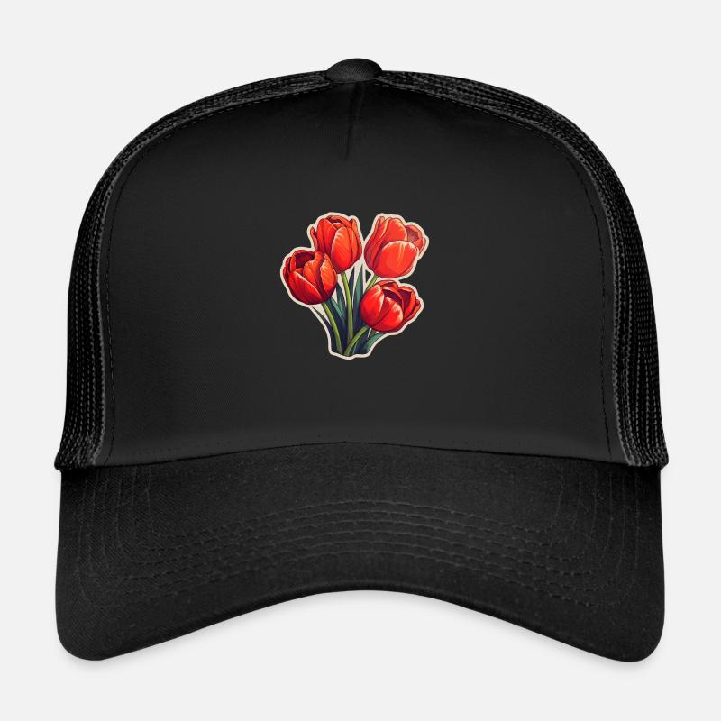 Tulpen vier Blüten rot Trucker Cap